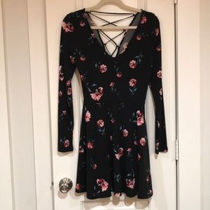 Aeropostale Floral Tie-Back Dress, Fit and Flare